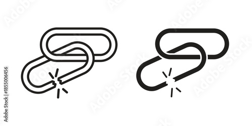 Broken link icons for web developers and designers,