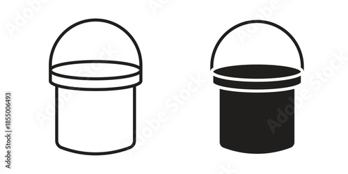 Bucket icons for web developers and designers,