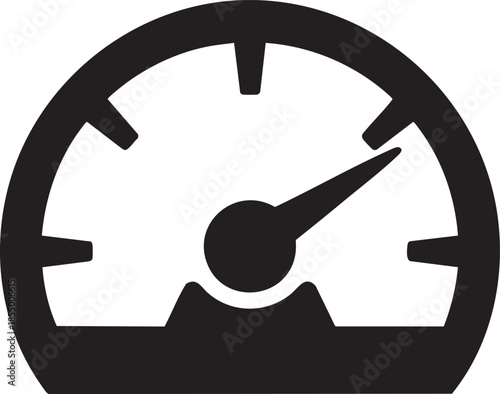Speedometer Gauge Icon Showing Performance Measurement Speed Control Dashboard Indicator