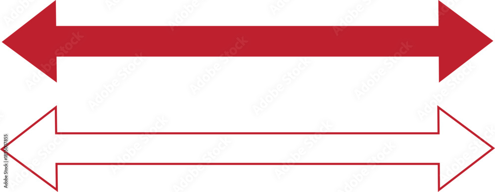 Obraz premium Horizontal Double Arrow Icons Set