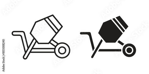 cement mixers icons for web developers and designers,