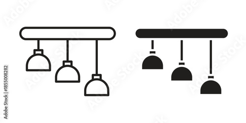 Chandelier icons for web developers and designers,
