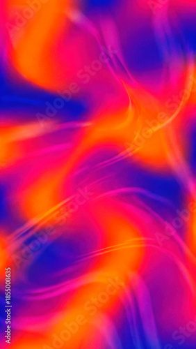 Vibrant abstract background with swirling neon colors of pink, orange, and blue