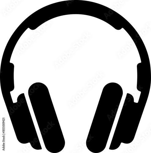 Side View of Headphones silhouette vector illustration
