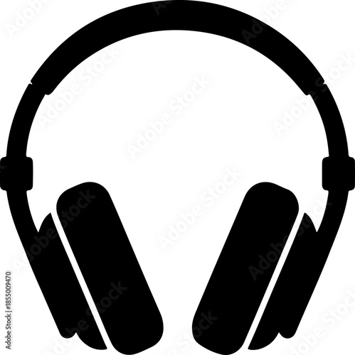 Side View of Headphones silhouette vector illustration