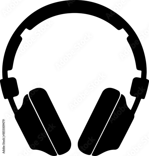 Side View of Headphones silhouette vector illustration