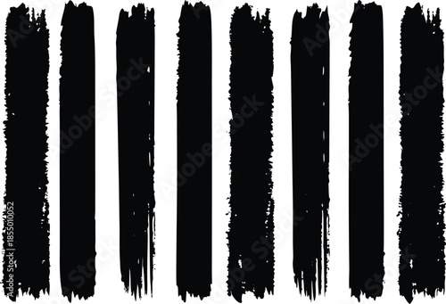 Vector grunge brush strokes pack isolated on eps scalable graphic elements