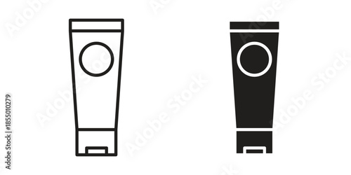 Cream tube icons for web developers and designers,