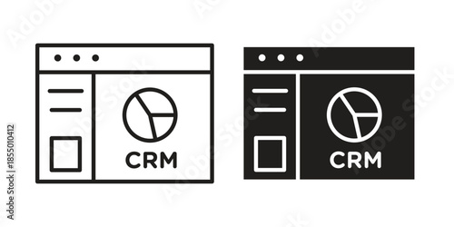 CRM icons for web developers and designers,