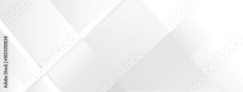 Modern white and gray diagonal band background with layered geometric stripes and clean architectural shadow depth for premium marketing banners.