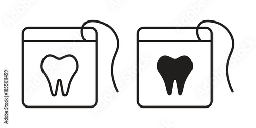 Dental floss icons for web developers and designers,