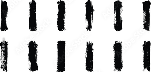 set of black ink splashes