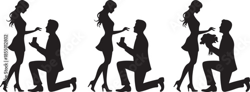 Engagement silhouette vector design