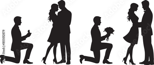 Engagement silhouette vector design