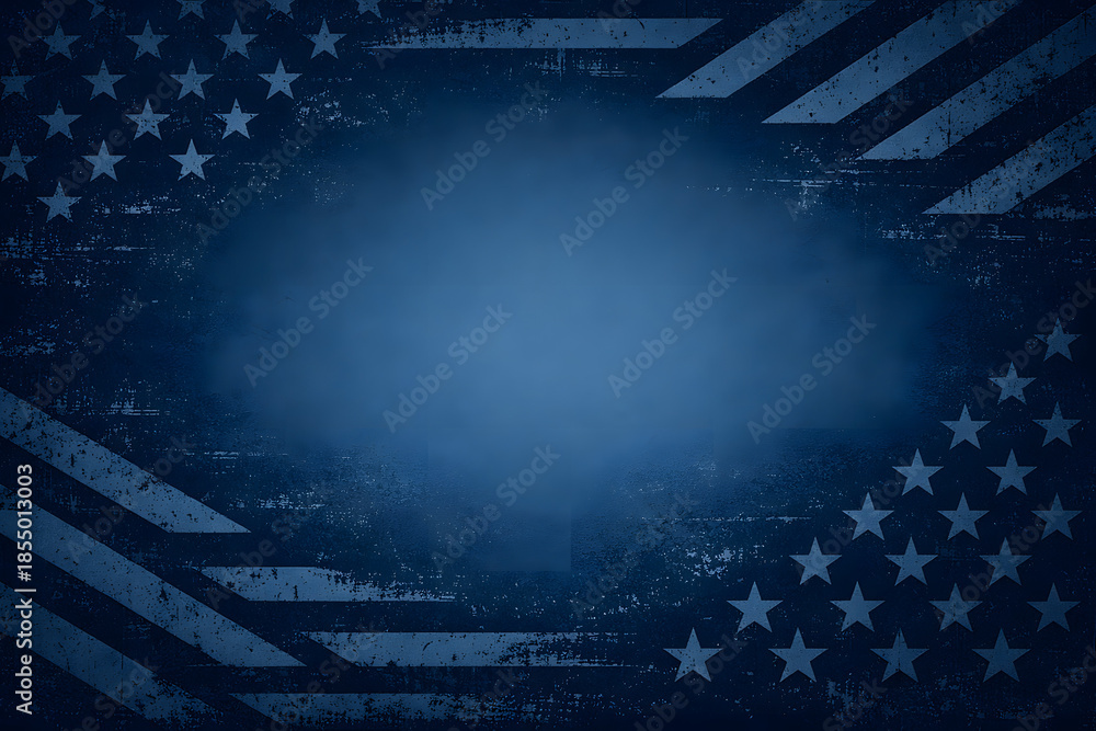 Obraz premium American Flag Themed Background: An abstract design featuring the symbols of American flag. evoking a sense of patriotism and pride.
