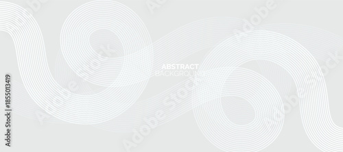 Abstract glowing lines on grey background. Geometric stripe line art design. Modern grey lines. Futuristic technology concept. Suit for business, poster, brochure, corporate, website