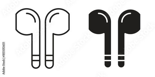 Earbuds icons for web developers and designers,