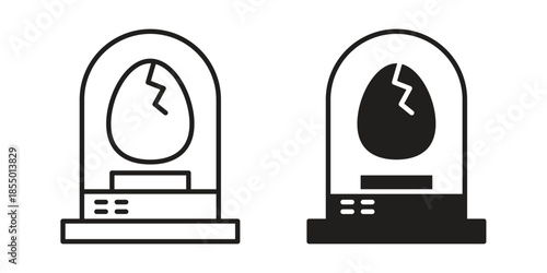 Egg incubator icons for web developers and designers,