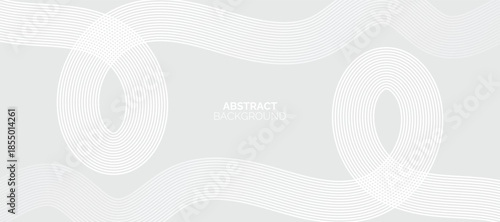 Abstract glowing lines on grey background. Geometric stripe line art design. Modern grey lines pattern. Futuristic technology concept.