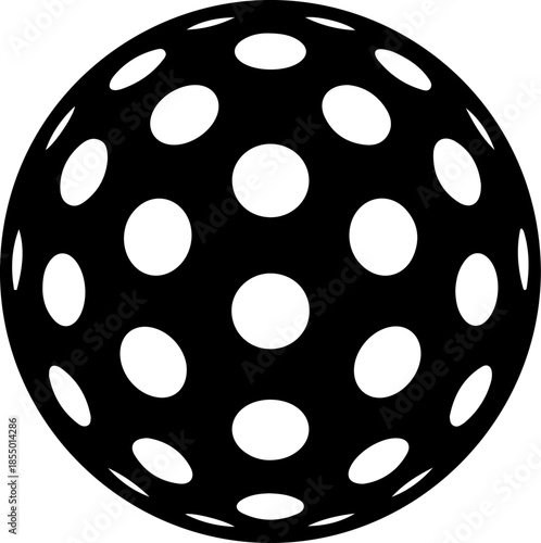 Pickle ball Sport Ball icon silhouette vector illustration