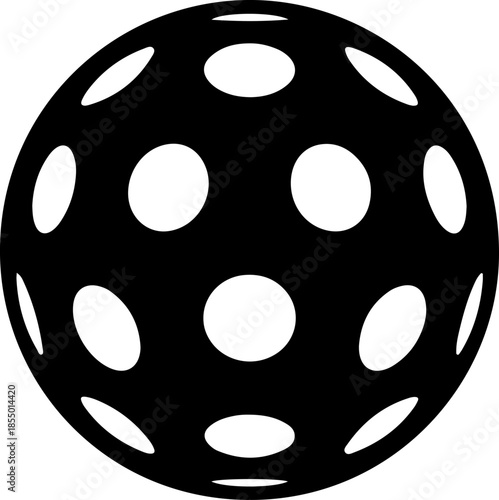 Pickle ball Sport Ball icon silhouette vector illustration