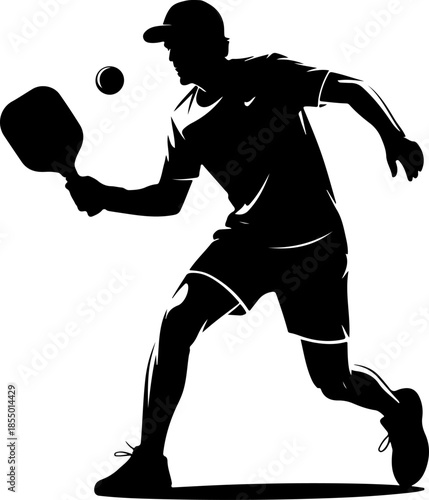 Pickle ball Sport Ball icon silhouette vector illustration