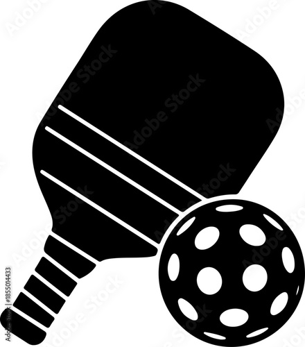 Pickle ball Sport Ball icon silhouette vector illustration