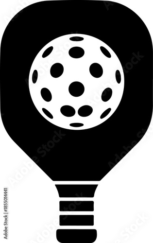 Pickle ball Sport Ball icon silhouette vector illustration