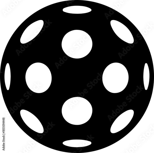 Pickle ball Sport Ball icon silhouette vector illustration