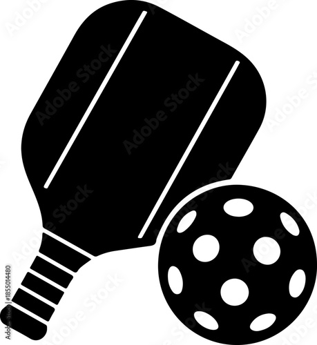 Pickle ball Sport Ball icon silhouette vector illustration