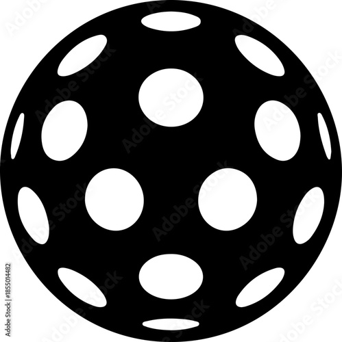 Pickle ball Sport Ball icon silhouette vector illustration
