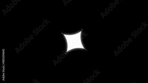 Twinkle star glitter sparkle animation with glowing light rays hand drawn doodle stars and magical shimmer effects for night sky visuals on black background 4K