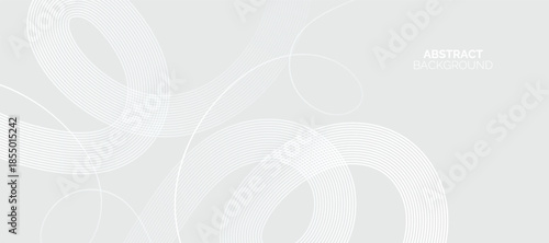 Abstract glowing lines on grey background. Geometric stripe line art design. Modern grey lines pattern. Futuristic technology concept.