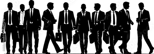 Business People Silhouette Group

Corporate Professionals Walking Silhouettes

Office Workers Team Illustration