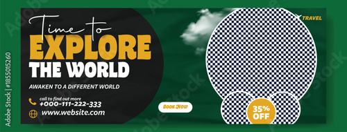 Time to Explore the World: Professional Travel Flyer and Social Media Kit,
Modern Travel Package Flyer & Social Media Post Design with 35% Discount.
Corporate Travel Agency Flyer and Square.