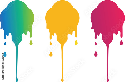 Vibrant watercolor drips splashes colorful abstract vector illustration eps scalable art