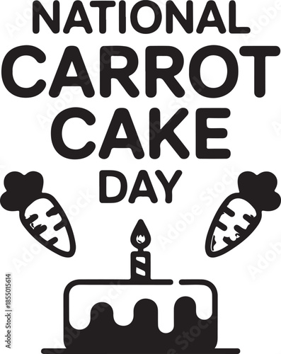 National carrot cake Day design