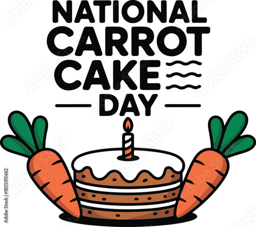 National carrot cake Day design