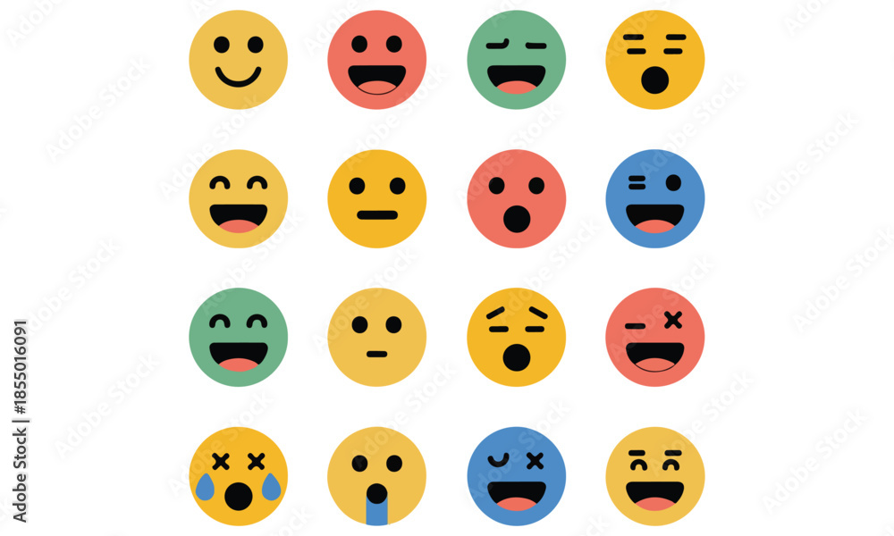 Naklejka premium face emoji vector design bundle