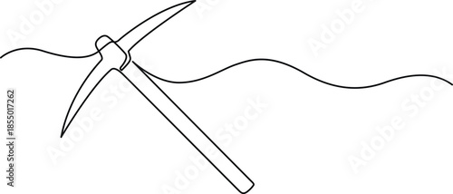 Illustration of a pickaxe Vector