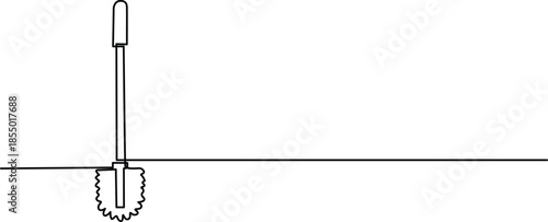 Shovel inserted into ground Vector