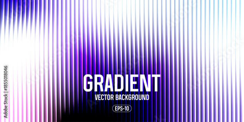 Dark Vertical Glass Grooves with Blurred Violet and Navy Gradient, Subtle White Haze and Optical Depth, Modern Elegant Abstract Cover Background, Vector Illustration