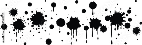 Abstract black ink splatter vector graphic for creative design projects scalable eps