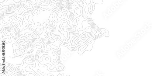 white topography map hiking curve wave area discovery background.