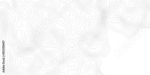 Modern paper white and black line  location discovery vector topo map design. White background with topographic world grid wave Topographic map geographic line texture.