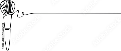Single makeup brush Vector