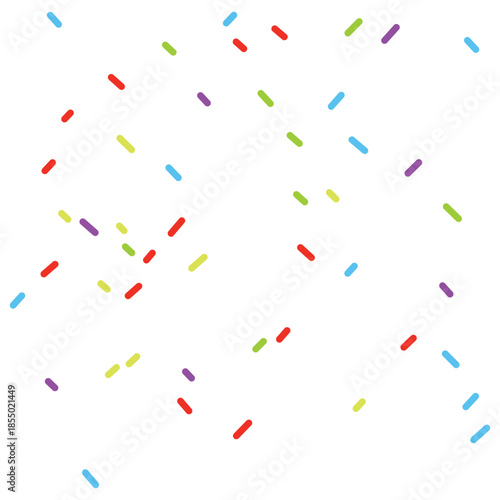 Colorful sprinkles scattered