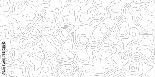 Minimal seamless area vector topo paper lines Topographic contour lines grid map pattern design. Geographic mountain relief. Contour maps. Topo contour paper map design.