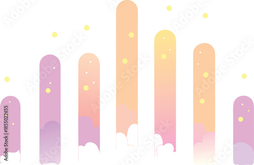 Soft dreamlike watercolor patches vector illustration scalable eps icon for design