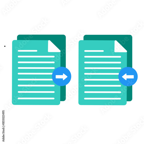 File Move and Document Transfer Concept Icons